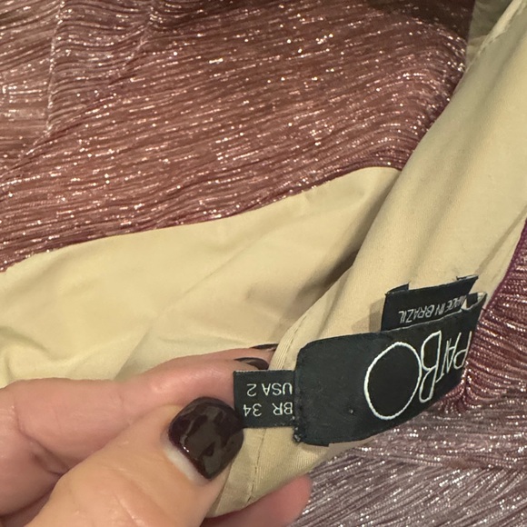 PatBO Asymmetrical Dress in Shimmering Mauve - Picture 8 of 9